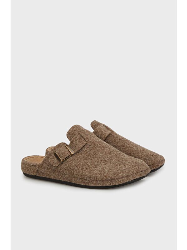 Kemerli Keçe Kışlık Ev Terlik 6711003 - Görsel 4