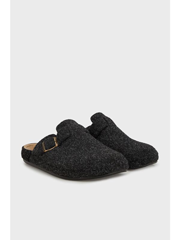 Kemerli Keçe Kışlık Ev Terlik 6711003 - Görsel 4