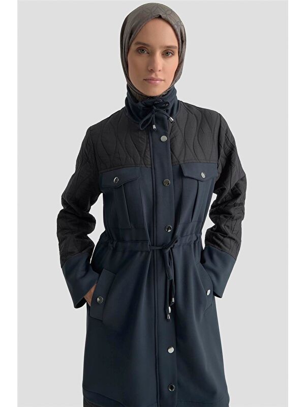 ARMİNE Kapitone Mixli Örme Giyçık 25Kd1602 Lacivert