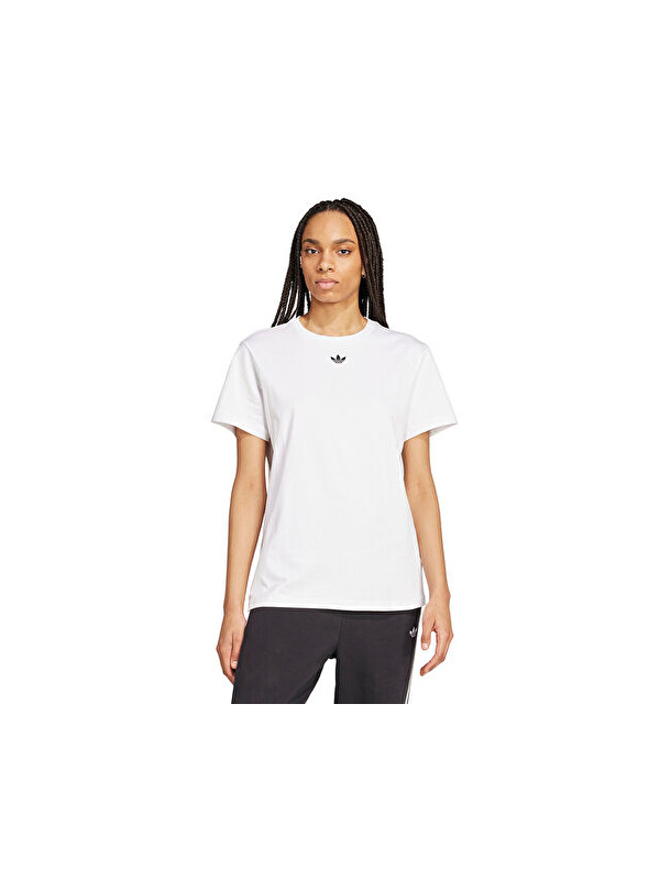 Adidas Adibreak Tee Kadın Günlük Tişört JV7207 Beyaz