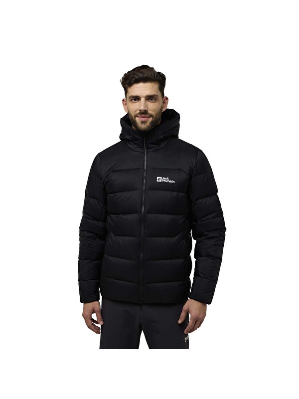 Jack Wolfskin Nebelhorn Down Hoody Erkek Siyah Outdoor Şişme Mont