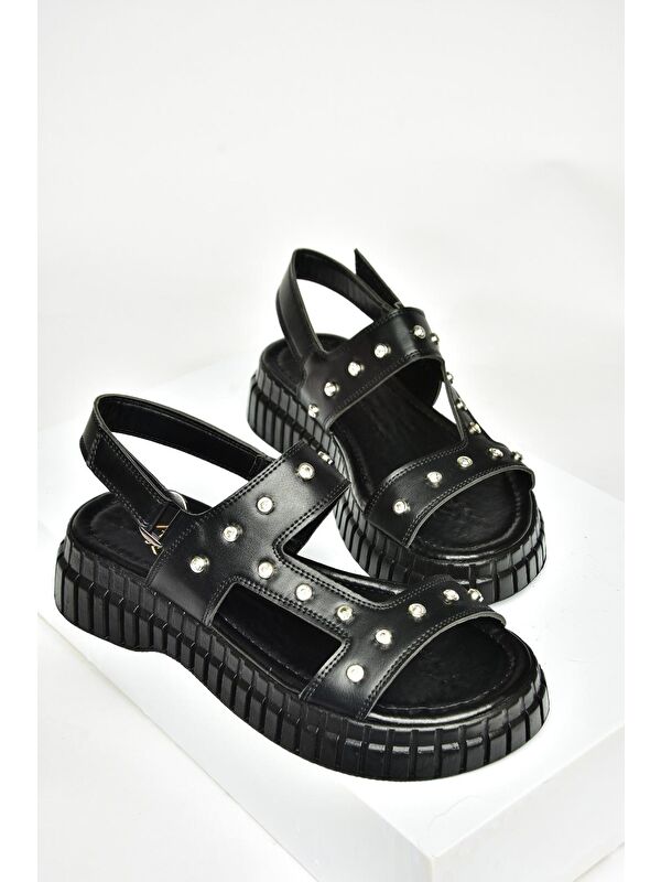 S6105766 Siyah Kadın Sandalet - Görsel 5