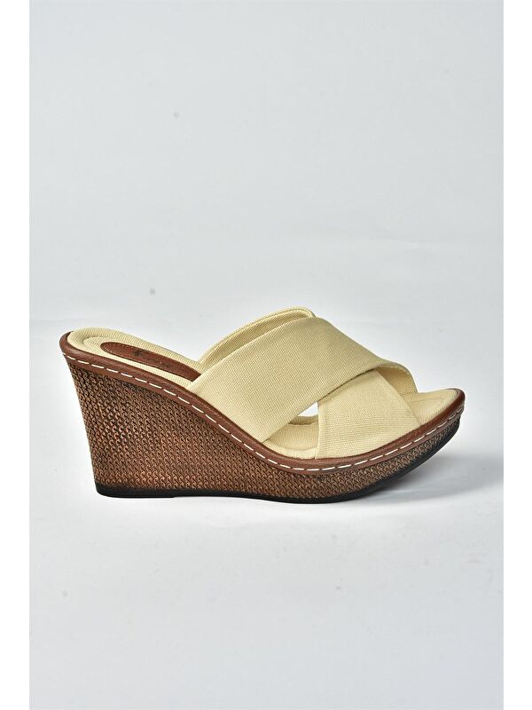 K674041005 Bej Kadın Terlik - Görsel 6