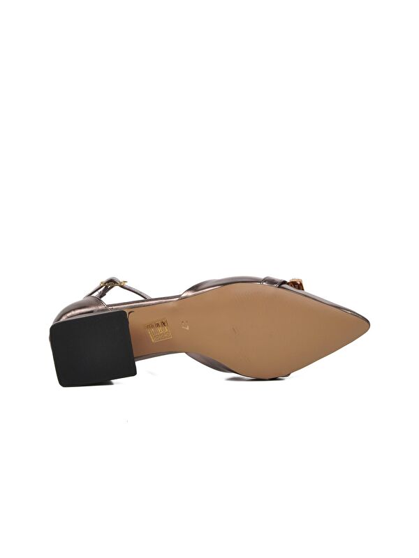 Gümüş Kadın Taşlı Abiye Ayakkabı 326184 - Görsel 6