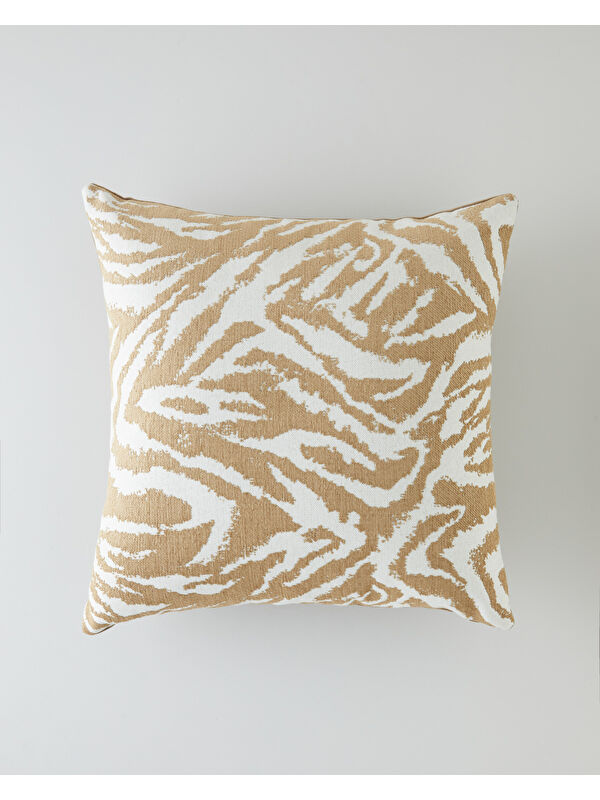 English Home Zebra Dekoratif Kırlent 45x45 cm Açık Kahverengi