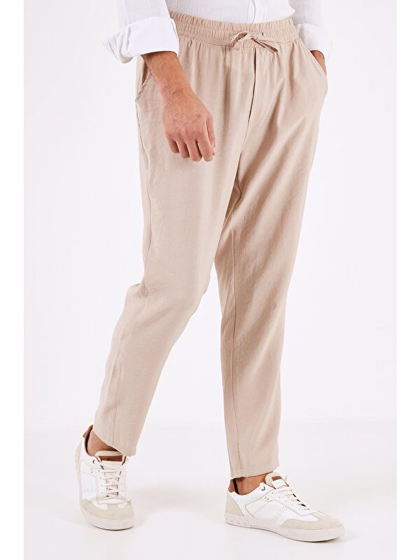 Buratti Elastik Bel Bantlı Cepli Regular Fit Yazlık Erkek Pantolon CF24S617952