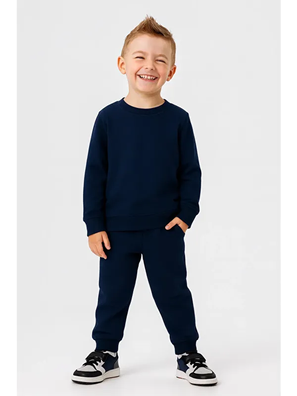Mai Perla Unisex Karyoka Detaylı İçi Yünlü Kışlık Eşofman Takımı (1-5 Yaş)