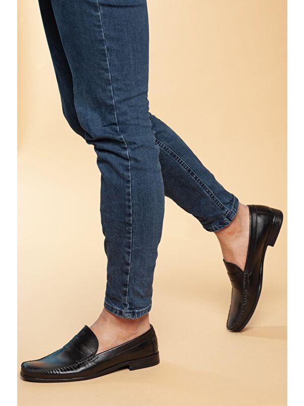 D10180 Günlük Hakiki Deri Erkek Ayakkabı - Görsel 3