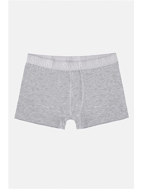 Süvari Gri Regular Düz Boxer