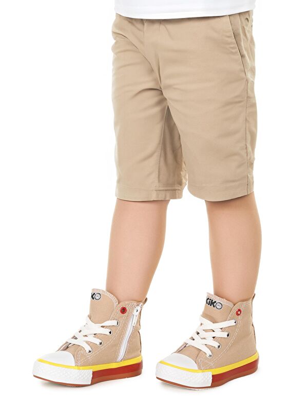 Tinna Bağcıklı Erkek Bebek Boğazlı Keten Spor Ayakkabı - Görsel 3