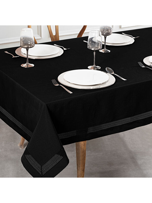 SCHAFER Home Suzy Masa Örtüsü 160x260 Cm-Siyah