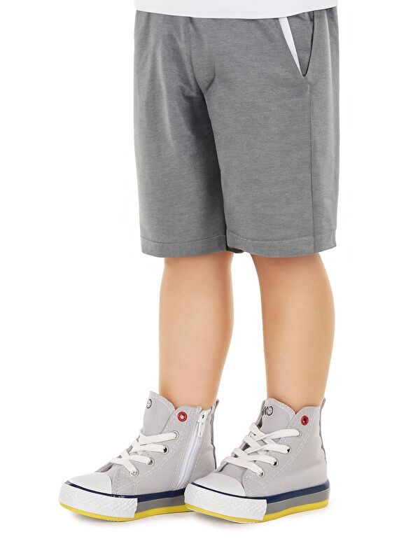 Tinna Bağcıklı Erkek Bebek Boğazlı Keten Spor Ayakkabı - Görsel 3