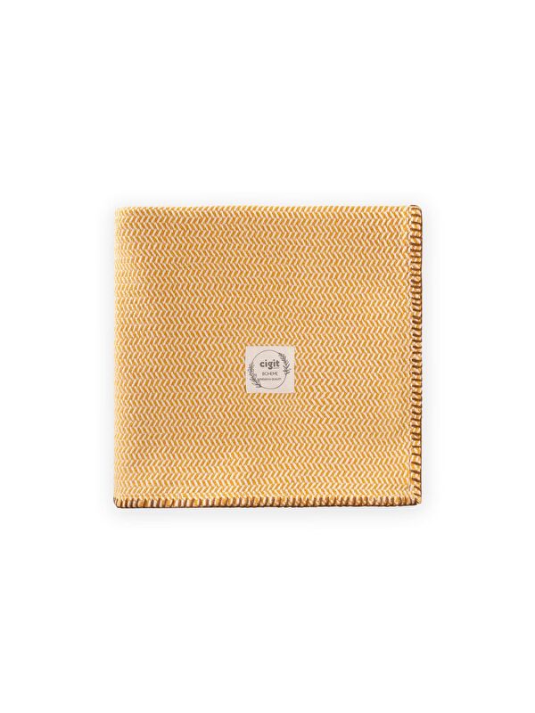 CİGİT Çoban Dikişli Battaniye 93X100 Cm (+/- 3 Cm ) Hardal Sarı