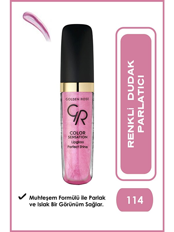 GOLDEN ROSE Color Sensation Lipgloss No: 106 Sugar - Renkli Dudak Parlatıcısı