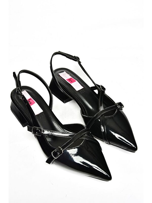 S8203932 Siyah Kadın Topuklu Ayakkabı - Görsel 4