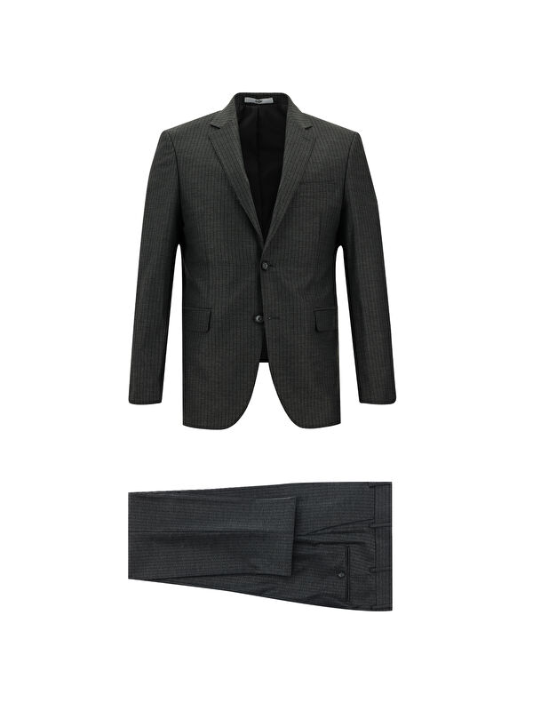 Kiğılı Slim Fit Dar Kesim Klasik Çizgili Takım Elbise