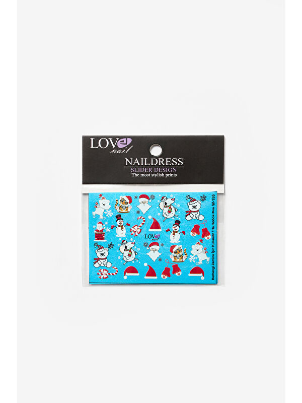 Le Mabelle Beyaz  Noel Baba Temalı Kız Çocuk Tırnak Sticker