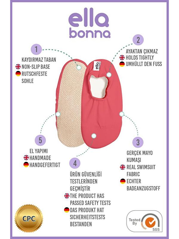 Bebek Çocuk Deniz Ayakkabısı, Kaydırmaz Taban, Unisex Havuz Patiği - Görsel 4