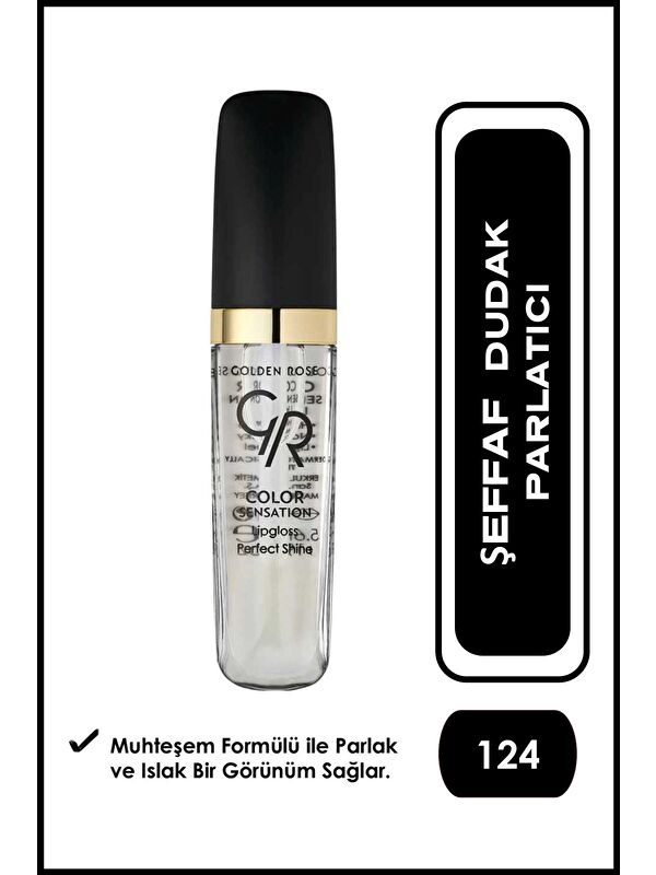 GOLDEN ROSE Color Sensation Lipgloss No: 124 Transluent - Renkli Dudak Parlatıcısı
