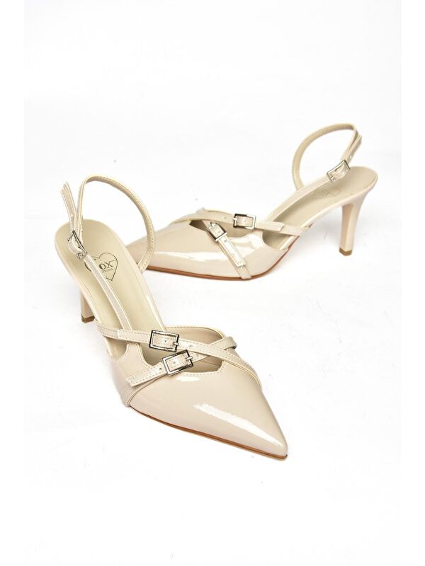 S6540719 Bej Kadın Topuklu Ayakkabı - Görsel 4