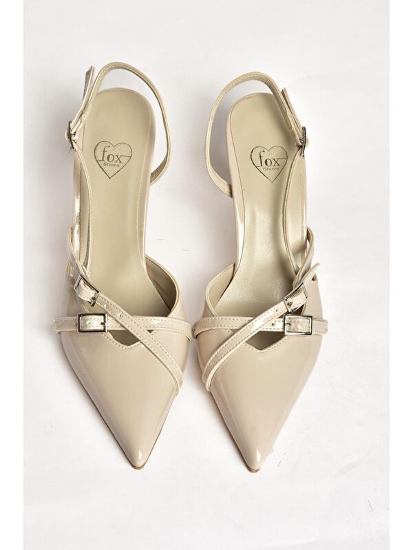 S6540719 Bej Kadın Topuklu Ayakkabı - Görsel 5