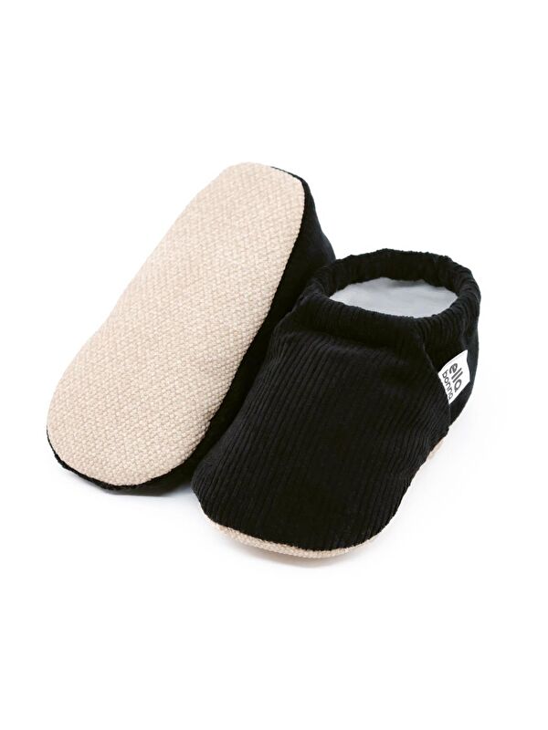 Kadife Bebek Patiği Fitilli, Kaydırmaz Taban, Kreş Ayakkabısı Patik - Görsel 3