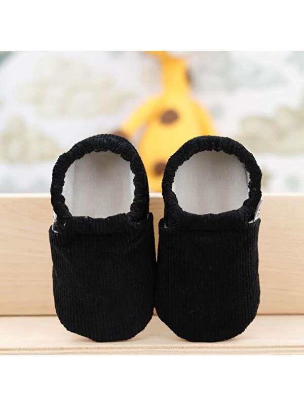 Kadife Bebek Patiği Fitilli, Kaydırmaz Taban, Kreş Ayakkabısı Patik - Görsel 5