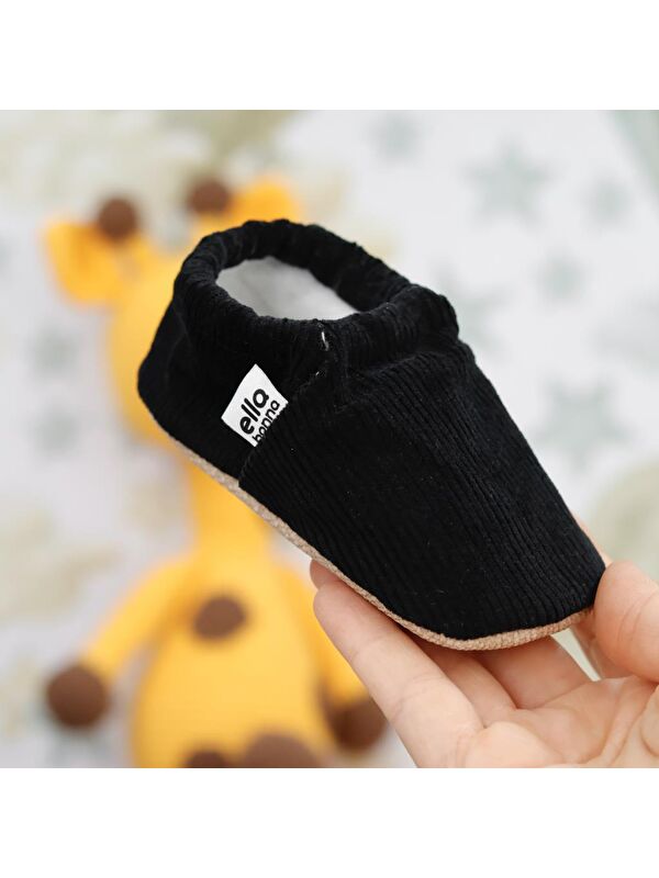 Kadife Bebek Patiği Fitilli, Kaydırmaz Taban, Kreş Ayakkabısı Patik - Görsel 6