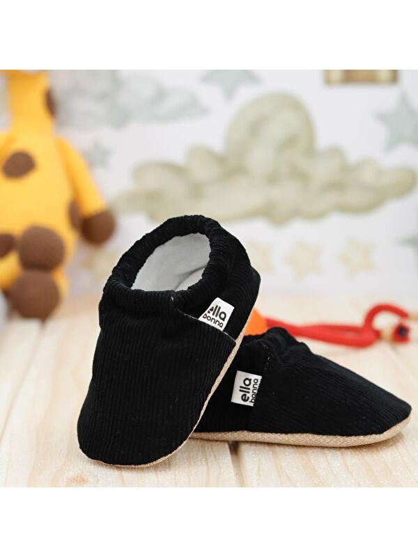 Kadife Bebek Patiği Fitilli, Kaydırmaz Taban, Kreş Ayakkabısı Patik - Görsel 7