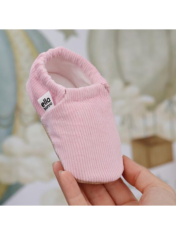 Kadife Bebek Patiği Fitilli, Kaydırmaz Taban, Kreş Ayakkabısı Patik - Görsel 6