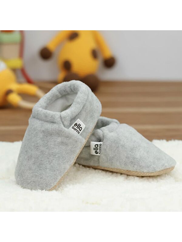 Polar Bebek Pandufu Ev Patiği, Kaydırmaz Taban, Organik Pamuk Astar Kreş Ayakkabısı - Görsel 6