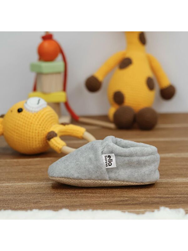 Polar Bebek Pandufu Ev Patiği, Kaydırmaz Taban, Organik Pamuk Astar Kreş Ayakkabısı - Görsel 8