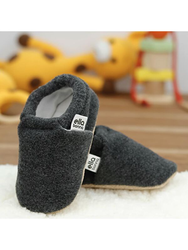 Polar Bebek Pandufu Ev Patiği, Kaydırmaz Taban, Organik Pamuk Astar Kreş Ayakkabısı - Görsel 7