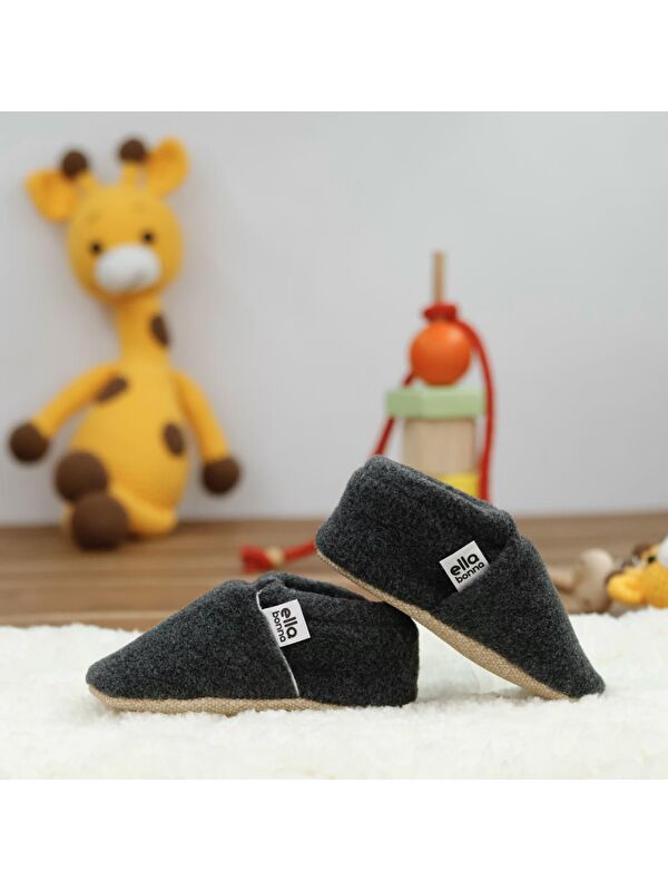 Polar Bebek Pandufu Ev Patiği, Kaydırmaz Taban, Organik Pamuk Astar Kreş Ayakkabısı - Görsel 8