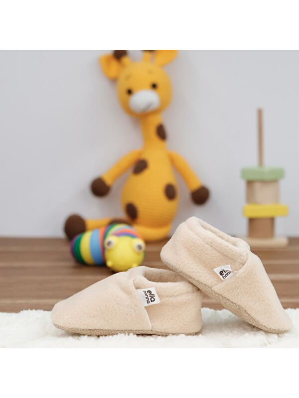 Polar Bebek Pandufu Ev Patiği, Kaydırmaz Taban, Organik Pamuk Astar Kreş Ayakkabısı - Görsel 8