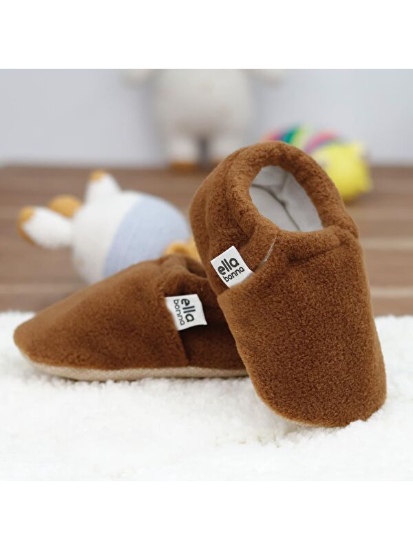 Polar Bebek Pandufu Ev Patiği, Kaydırmaz Taban, Organik Pamuk Astar Kreş Ayakkabısı - Görsel 7