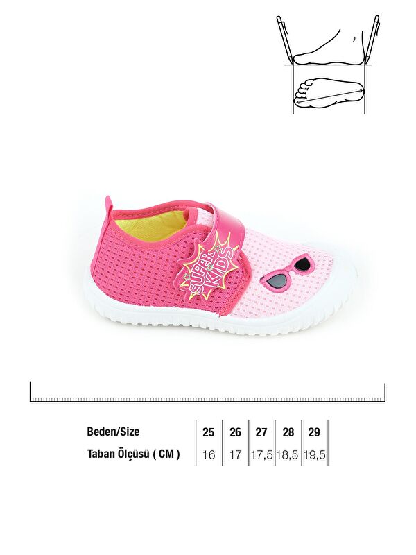 Yazlık Keten Kız Çocuk Ayarlanabilir Ayakkabı - Görsel 4