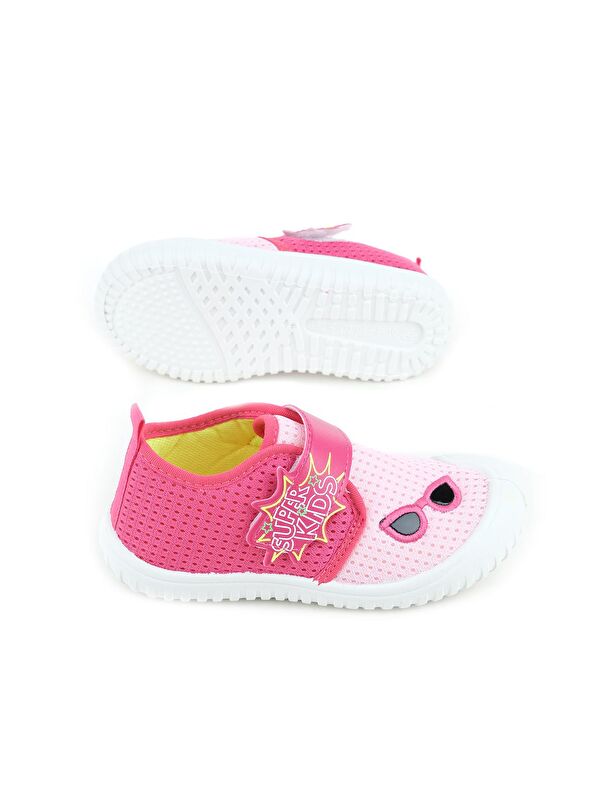 Yazlık Keten Kız Çocuk Ayarlanabilir Ayakkabı - Görsel 6