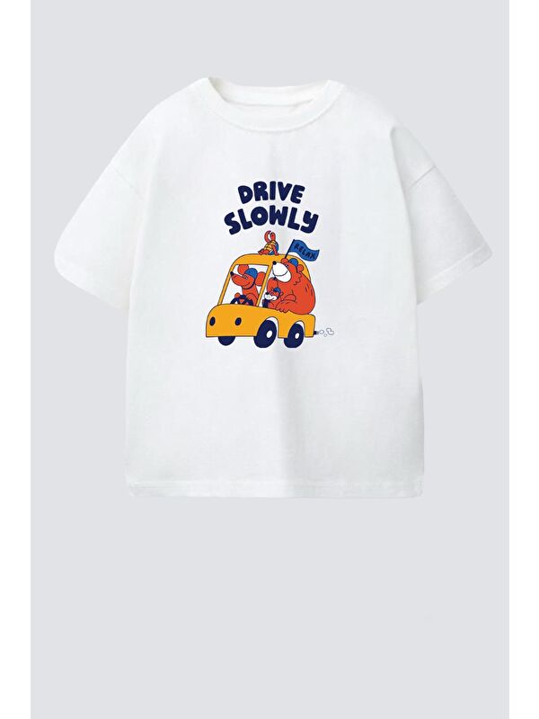 Monila Erkek Çocuk Slogan Baskılı Bisiklet Yaka Tshirt