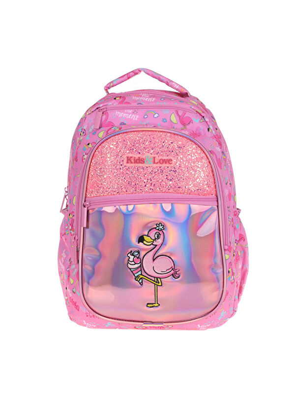 Kids&Love Kaukko Sırt Çantası Aynalı-Taşlı Flamın L5095