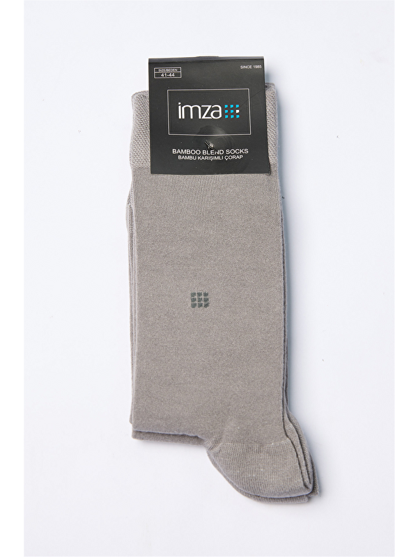 İMZA Gri Düz Bambu Soket Çorap 1060260150