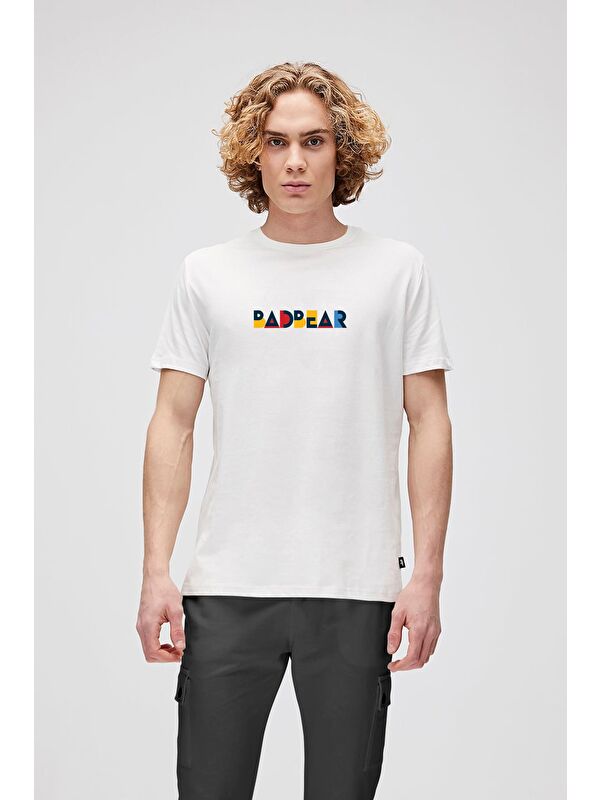 Bad Bear Retro Colors Beyaz Erkek Baskılı Tişört