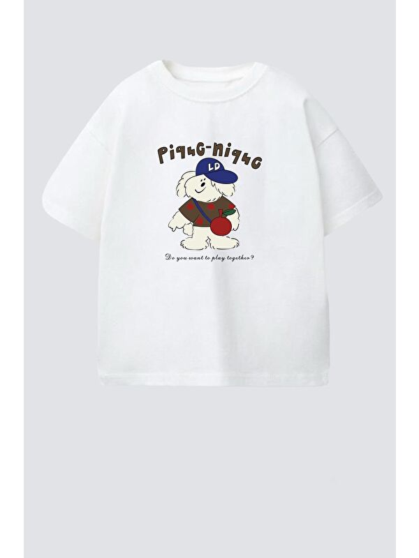 Monila Erkek Çocuk Bisiklet Yaka Baskılı Tshirt