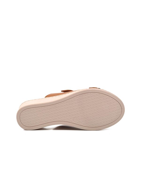 Taba Hakiki Deri Kadın Dogu Topuk Terlik 9205 - Görsel 6