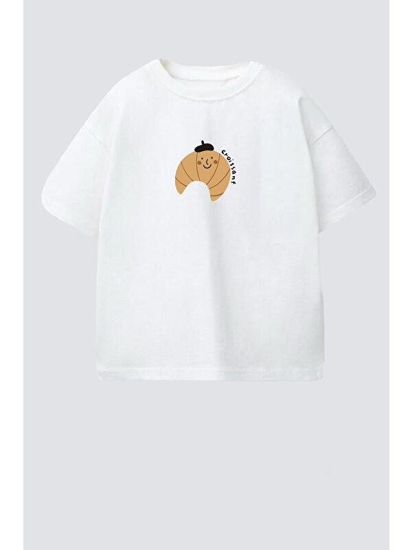 Monila Unisex Bisiklet Yaka Baskılı Tshirt