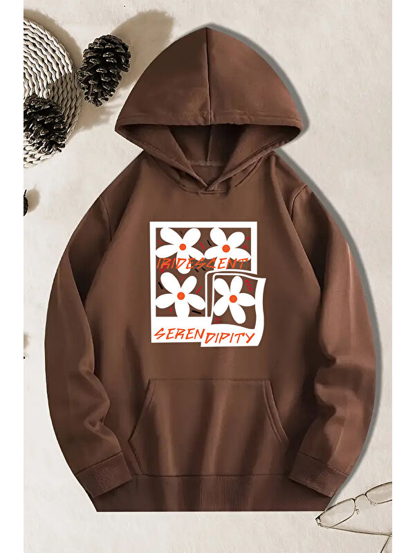uyguntarz Iridescent Serendipity Baskılı Oversize Sweatshirt