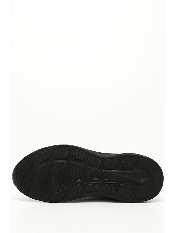 SİYAH Hakiki Deri Yuvarlak Burun Günlük Bağcıklı Erkek Sneaker 42198 - Görsel 5