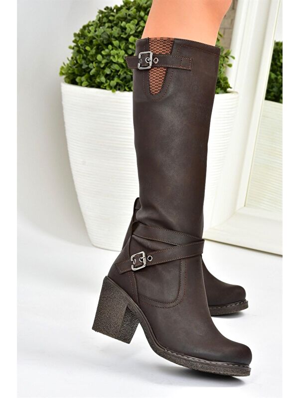 C674250109 Kahverengi Kadın Çizme - Görsel 3