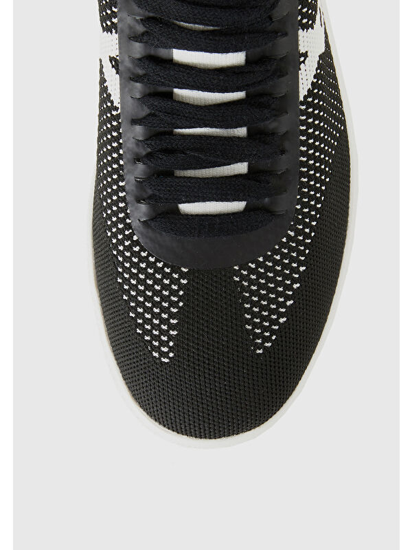 Erkek Siyah Önü ve Arkası Logo Detaylı Bağcıklı Spor Ayakkabı - Görsel 5