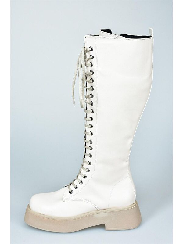 L6101309 Bej Kadın Çizme - Görsel 5